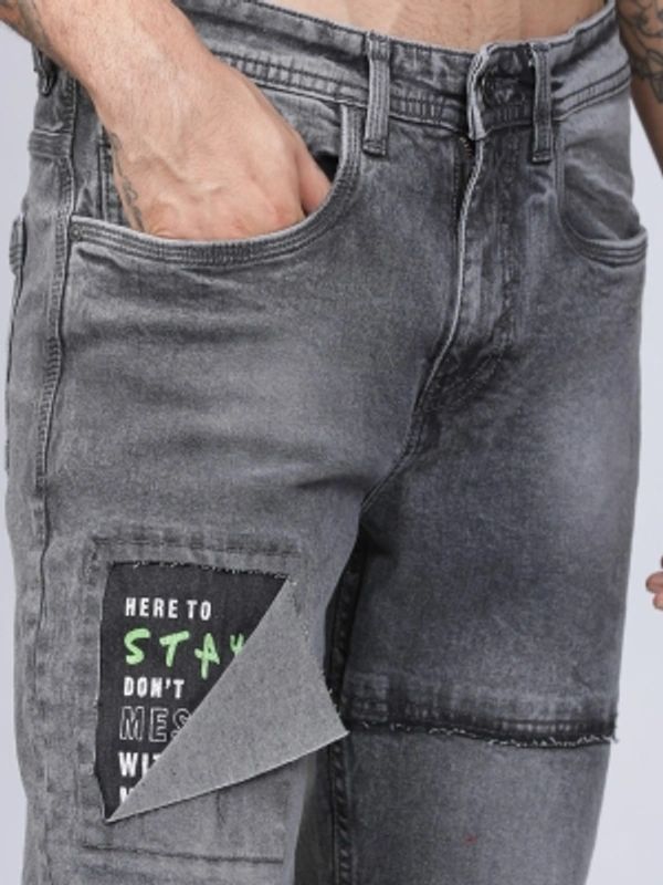 LOCOMOTIVE Tapered Fit Men Grey Jeans - 30 32 34