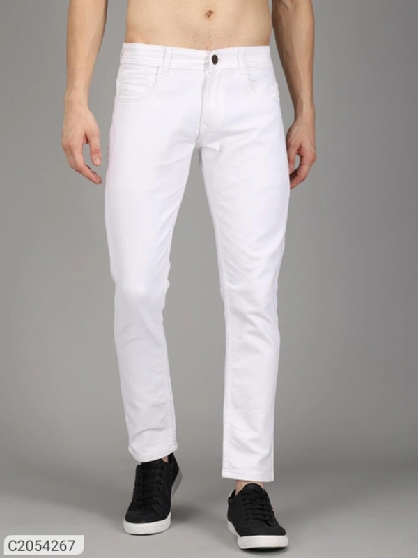 Denim solid slim fit mens jeans - 28 30 32 34 36