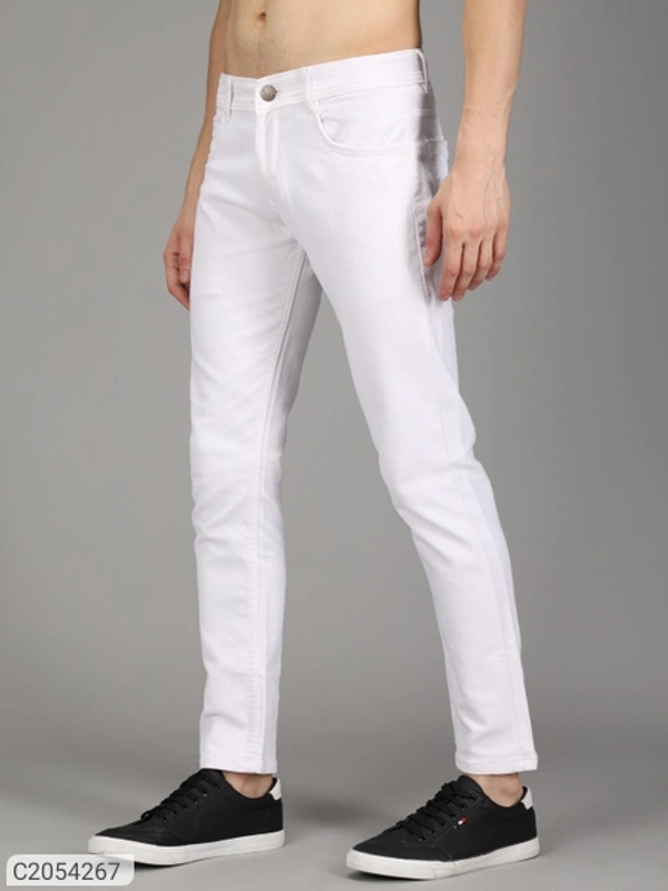 Denim solid slim fit mens jeans - 28 30 32 34 36