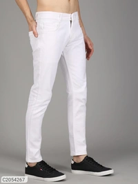 Denim solid slim fit mens jeans - 28 30 32 34 36