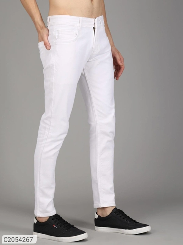 Denim solid slim fit mens jeans - 28 30 32 34 36