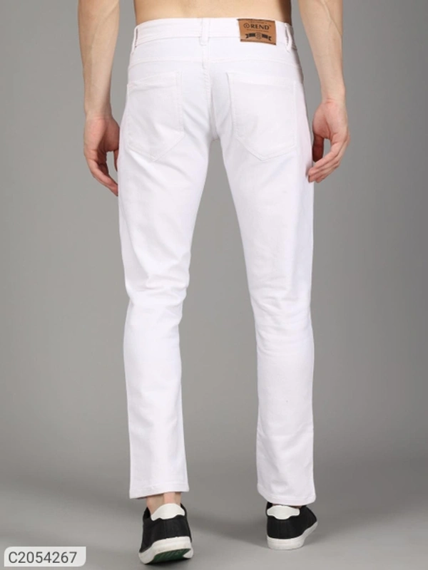 Denim solid slim fit mens jeans - 28 30 32 34 36