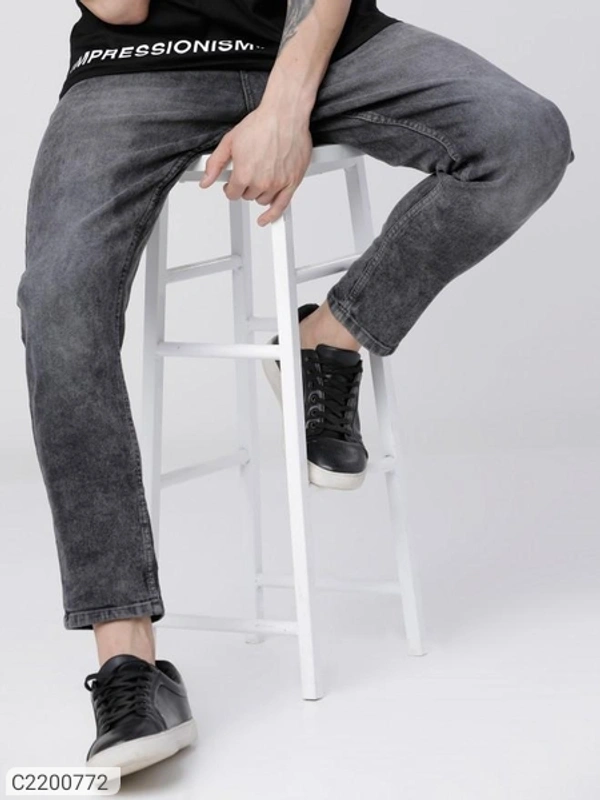 Denim solid slim fit mens jeans - 28 30 32 34