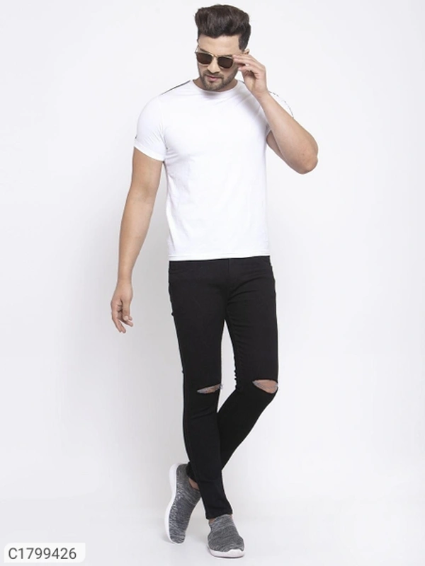 Denim solid regural slim fit mens jeans - 28 30 32 34