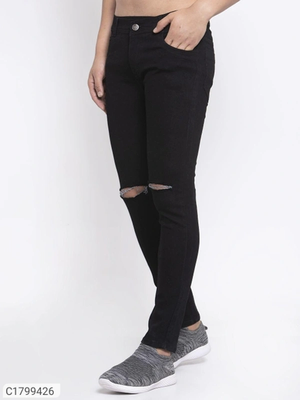 Denim solid regural slim fit mens jeans - 28 30 32 34
