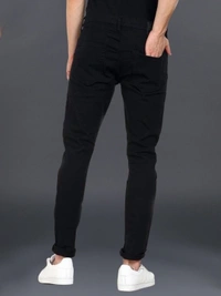 Masterly Weft Slim Men Black Jeans - 28 30 32 34 36