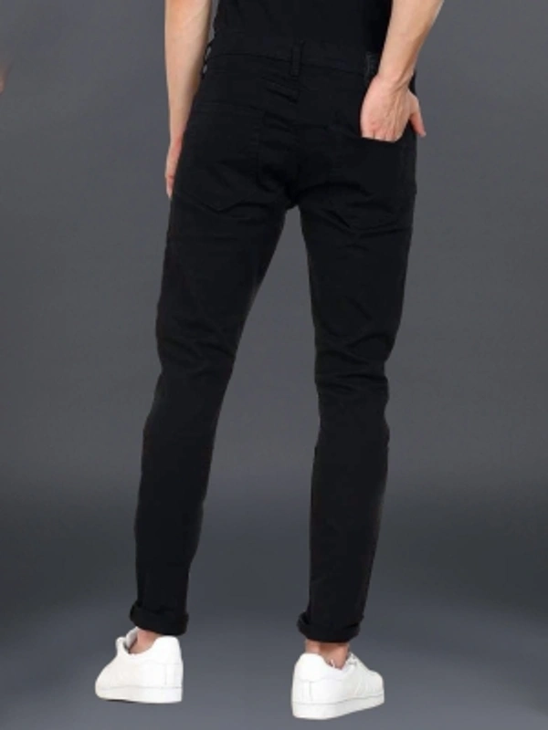 Masterly Weft Slim Men Black Jeans - 28 30 32 34 36
