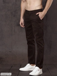 *Product Name:* Cotton Solid Slim Fit Casual Chinos*Details:*Product Name: Cotton Solid Slim Fit Casual Chinos - Black, 28 30 32 34
