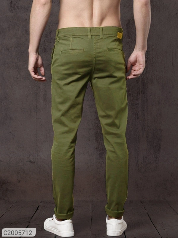 *Product Name:* Cotton Solid Slim Fit Casual Chinos*Details:*Product Name: Cotton Solid Slim Fit Casual Chinos - Green, 28 30 32 34