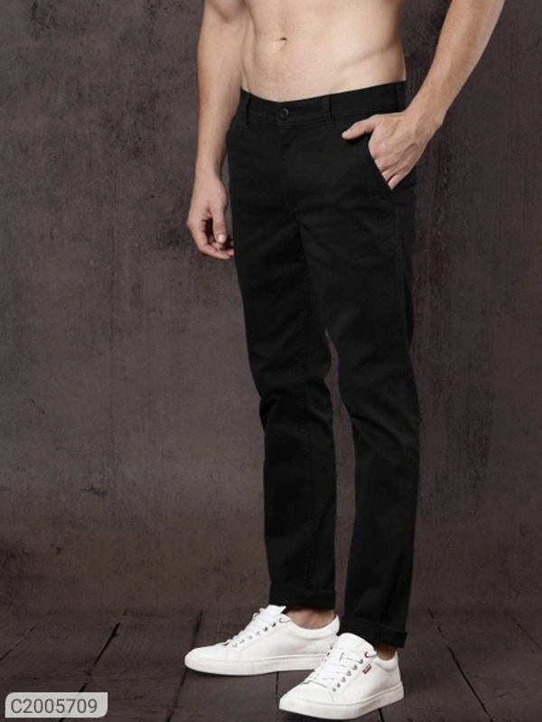 *Product Name:* Cotton Solid Slim Fit Casual Chinos*Details:*Product Name: Cotton Solid Slim Fit Casual Chinos - Brown, 28 30 32 34