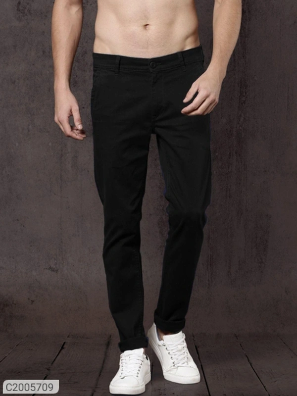 *Product Name:* Cotton Solid Slim Fit Casual Chinos*Details:*Product Name: Cotton Solid Slim Fit Casual Chinos - Brown, 28 30 32 34