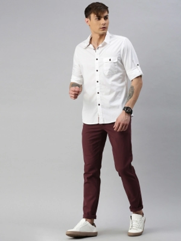 Roadster Regular Fit Men Maroon Trousers - Maroon, 28 30 32 34 36