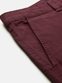 Roadster Regular Fit Men Maroon Trousers - Maroon, 28 30 32 34 36
