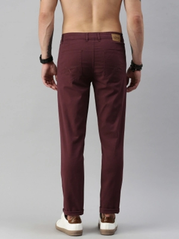 Roadster Regular Fit Men Maroon Trousers - Maroon, 28 30 32 34 36