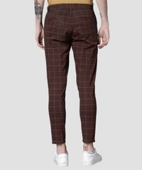 PROTOCOL Slim Fit Men Trousers - Brown, 28 30 32 34 36