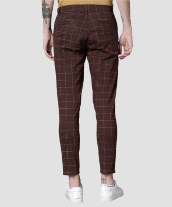 PROTOCOL Slim Fit Men Trousers - Brown, 28 30 32 34 36