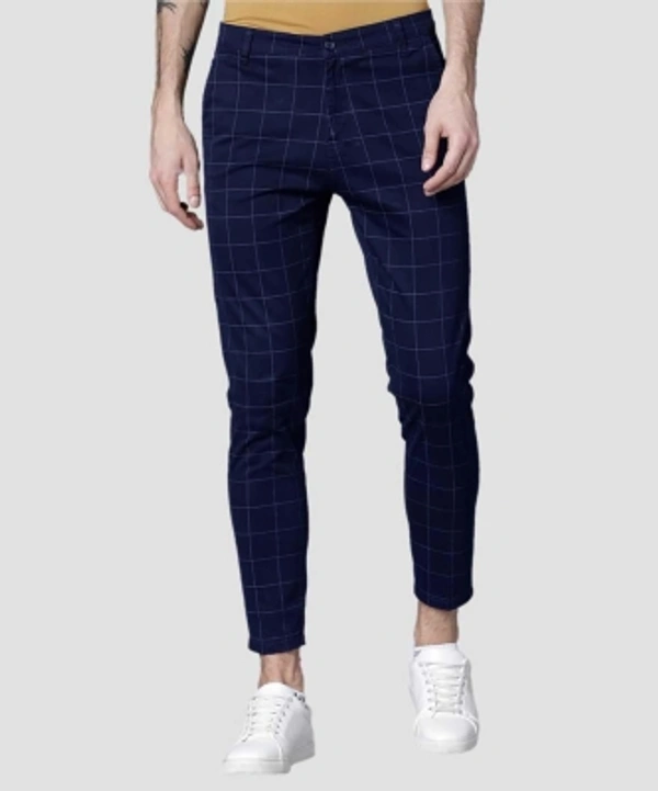 PROTOCOL Slim Fit Men Trousers - Navy blue, 28 30 32 34 36