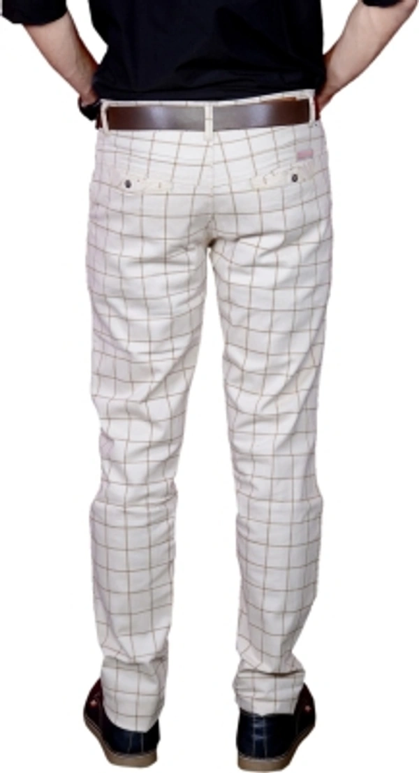 PROTOCOL Slim Fit Men Trousers - Cream, 28 30 32 34 36