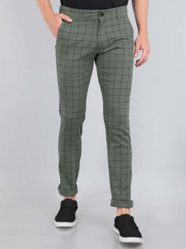PROTOCOL Slim Fit Men Trousers - Green, 28 30 32 34 36