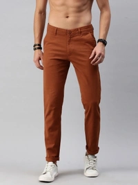Roadster Regular Fit Men Brown Trousers - Brown, 28 30 32 34 36