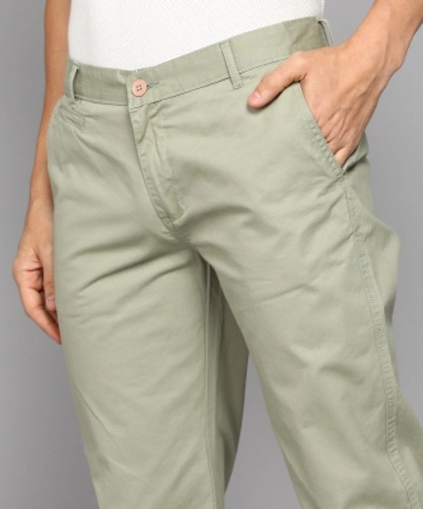 METRONAUT Slim Fit Men Pure Cotton Dark Green Trousers - Green, 28 30 32 34 36