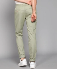 METRONAUT Slim Fit Men Pure Cotton Dark Green Trousers - Green, 28 30 32 34 36