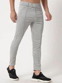 Regular Fit Men Blue Trousers - Grey, 28 30 32 34