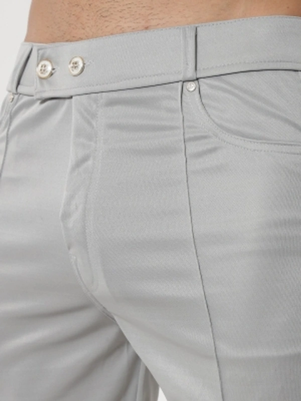 Regular Fit Men Blue Trousers - Grey, 28 30 32 34