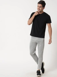 Regular Fit Men Blue Trousers - Grey, 28 30 32 34