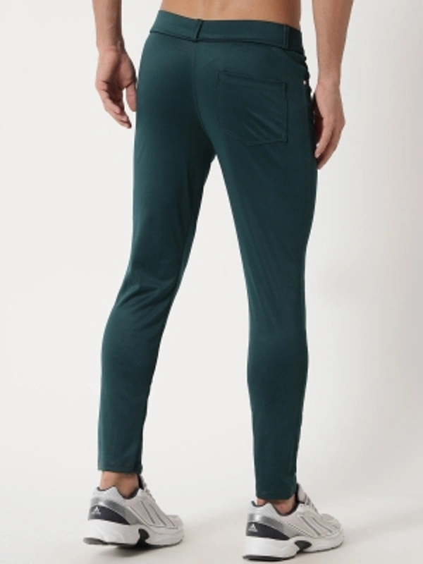 Regular Fit Men Blue Trousers - Green, 28 30 32 34