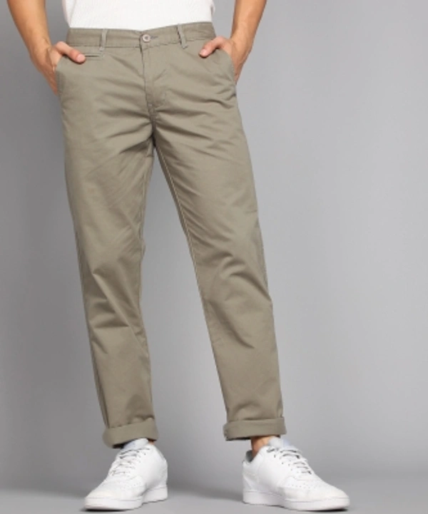 METRONAUT Slim Fit Men Pure Cotton Grey Trousers - Grey, 28 30 32 34 36