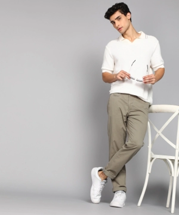 METRONAUT Slim Fit Men Pure Cotton Grey Trousers - Grey, 28 30 32 34 36