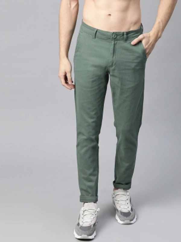 Roadster Regular Fit Men Dark Green Trousers - dark Green, 28 30 32 34 36