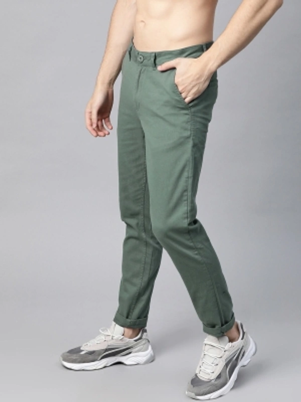 Roadster Regular Fit Men Dark Green Trousers - dark Green, 28 30 32 34 36
