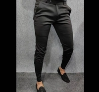 Regular Fit Men Black Trousers - Black, 28 32 34