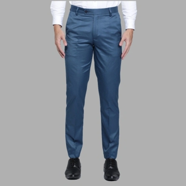 Regular Fit Men Blue Trousers - blue, 28 30 32 34