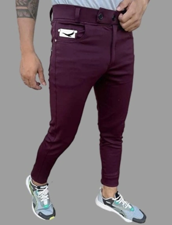Aclass Regular Fit Men Maroon Trousers - Maroon, 28 30 32 34