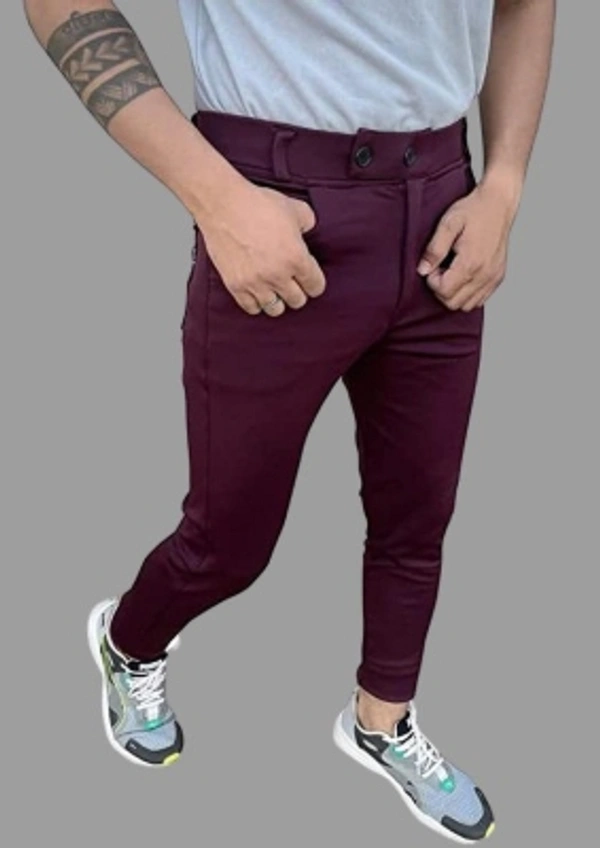 Aclass Regular Fit Men Maroon Trousers - Maroon, 28 30 32 34
