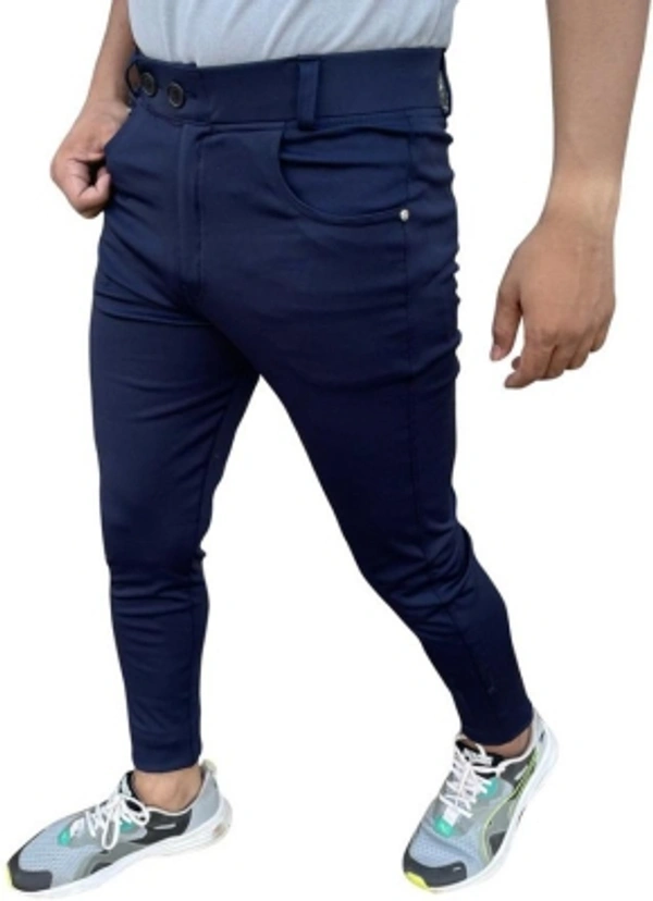 Aclass Regular Fit Men Maroon Trousers - Navy blue, 28 30 32 34
