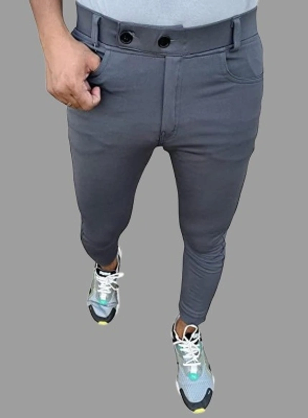 Aclass Regular Fit Men Maroon Trousers - Grey, 28 30 32 34