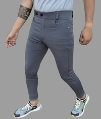 Aclass Regular Fit Men Maroon Trousers - Grey, 28 30 32 34