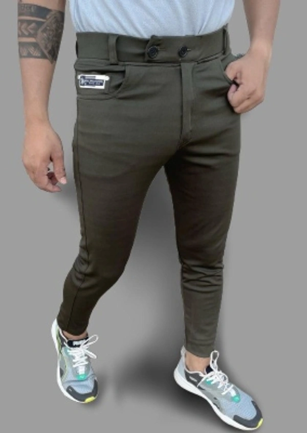 Aclass Regular Fit Men Maroon Trousers - Green, 28 30 32 34