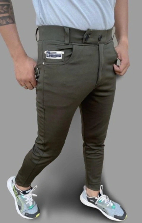 Aclass Regular Fit Men Maroon Trousers - Green, 28 30 32 34