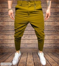 4 way cotton lycra Solid Regular Fit Mens Casual Trousers  - Multicolor, 28 30 32 34
