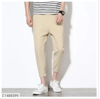 Cotton Solid Ballon Fit Casual Chinos - Multicolor, 28 30 32 34