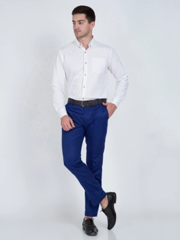 CYPHUS Regular Fit Men Green Trousers - Royal Blue, 28 30 32 34 36
