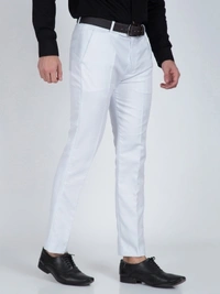 CYPHUS Regular Fit Men Green Trousers - White, 28 30 32 34 36