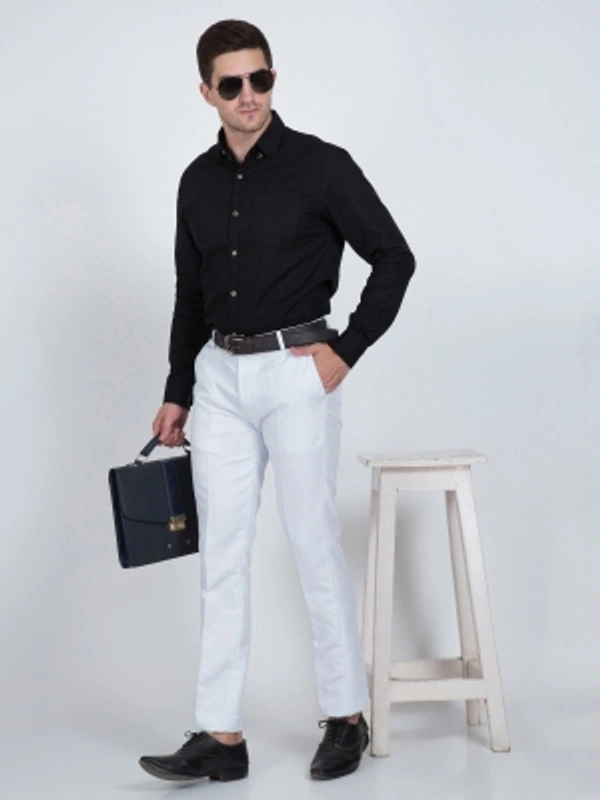 CYPHUS Regular Fit Men Green Trousers - White, 28 30 32 34 36
