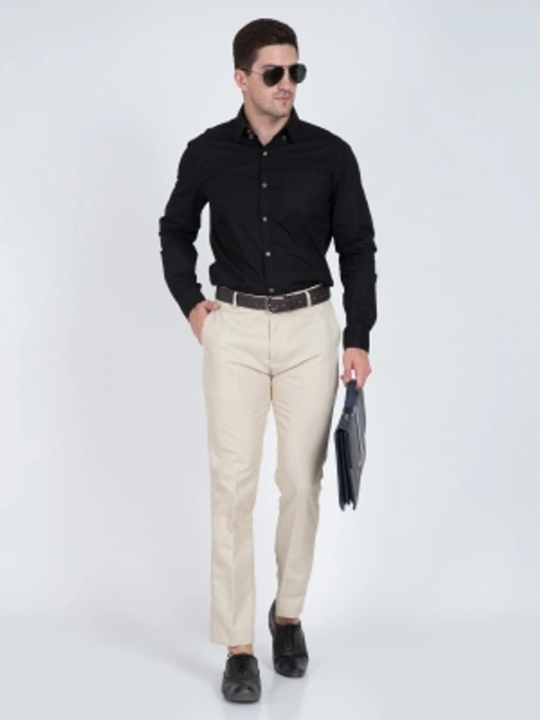 CYPHUS Regular Fit Men Green Trousers - Cream, 28 30 32 34 36