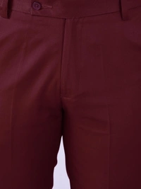 AD & AV Regular Fit Men  Trousers - Maroon, 28 30 32 34 36